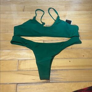 NWT SherryDC Green Bikini thong Set